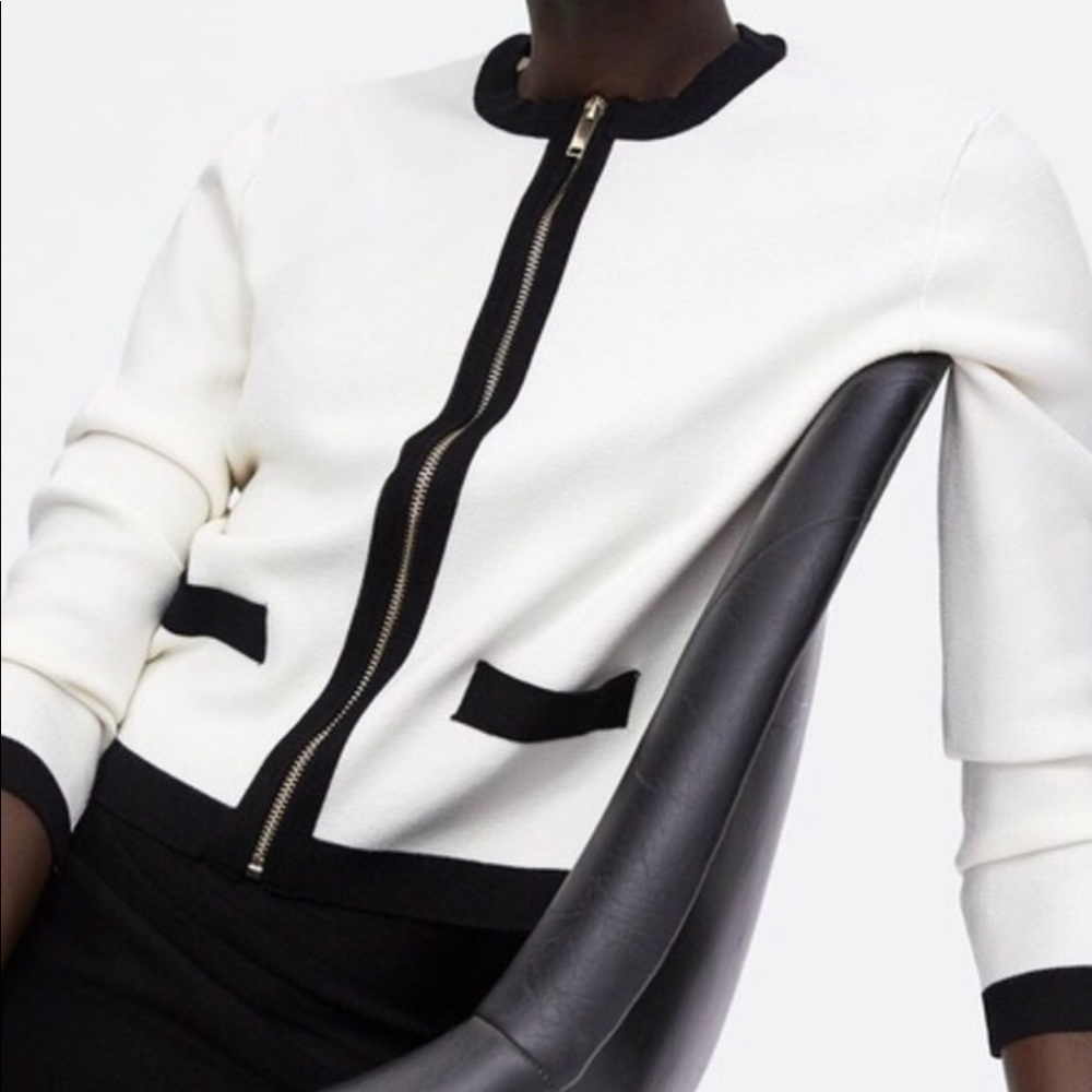 NWT Zara Zipper Cardigan—Size Small